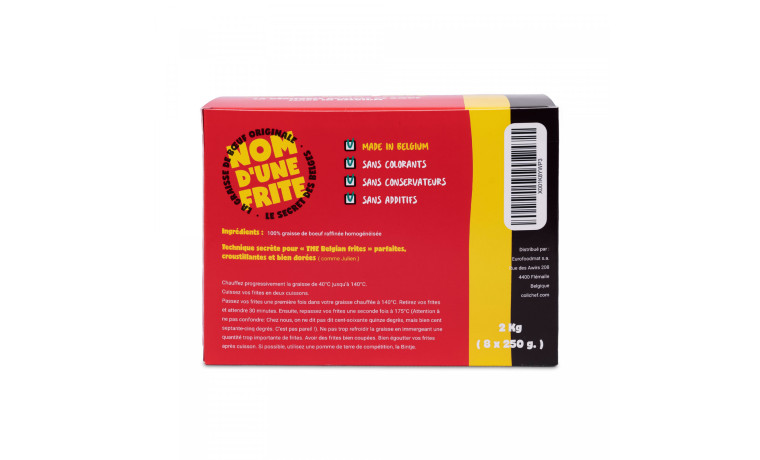 Graisse de boeuf pure "Nom d'une Frite" - 2 kilos