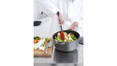 Grande spatule silicone Pro+ Rouge et Noir Le Creuset - Grande spatule