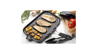 Grill rectangulaire 36x20cm avec poignée Le Creuset