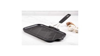 Grill rectangulaire 36x20cm avec poignée Le Creuset