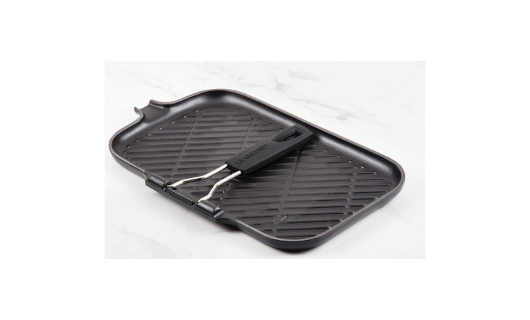 Grill rectangulaire 36x20cm avec poignée Le Creuset