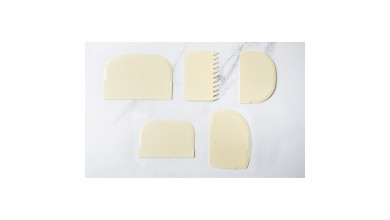 Jeu de 5 racloirs (cornes + peigne décor) - 5 racloirs