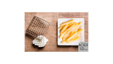 Kit couteau acier et poussoir (10x10 mm) pour coupe-frites - Le kit couteau acier et poussoir