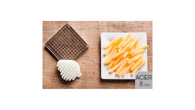 Kit couteau acier et poussoir (8x8 mm) pour coupe frites - Le kit couteau acier et poussoir