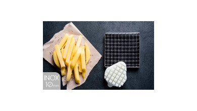 Kit couteau inox et poussoir (10x10 mm) pour coupe-frites - Le kit couteau inox et poussoir