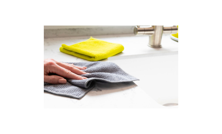 Lot de 3 torchons microfibre (2 en 1) - Lot de 3 torchons
