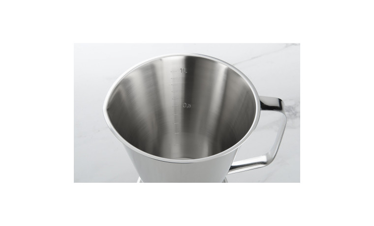 Mesure graduée inox 1 litre - La mesure graduée