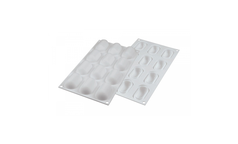 Moule silicone 12 mini ovales bombés pillow - Le moule