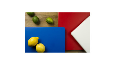 Planche à découper bleu