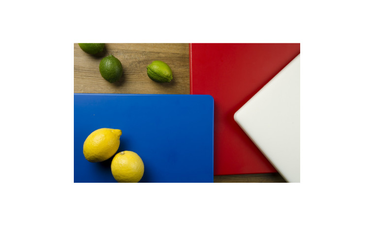 Planche à découper bleu