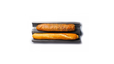 Plaque 2 baguettes anti-adhésive perforée