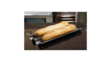 Plaque 2 baguettes anti-adhésive perforée