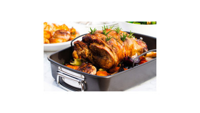 Plat à four anti-adhésif 40x28cm avec grille - Le Plat à four