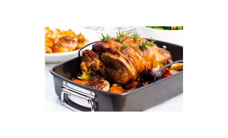 Plat à four anti-adhésif 40x28cm avec grille - Le Plat à four