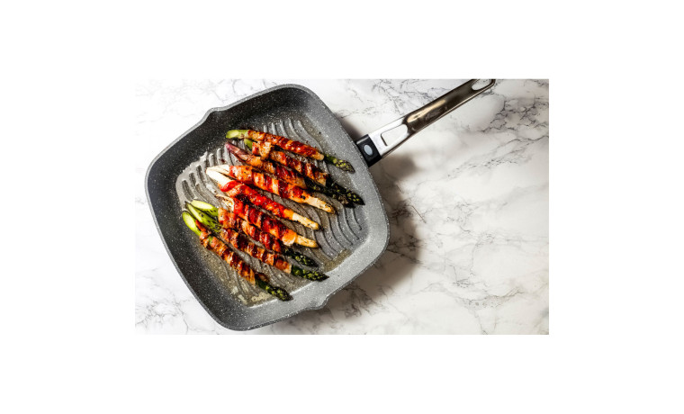 Poêle à griller anti-adhésive en fonte d'aluminium 28cm - La Poêle à griller de 28cm