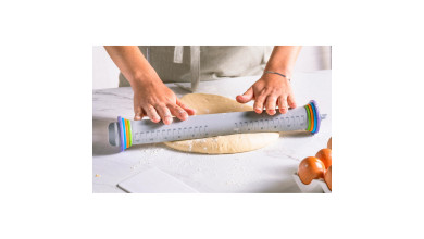 Rouleau à pâtisserie anti-adhérent 41cm avec épaisseur réglable - Rouleau avec épaisseur réglable
