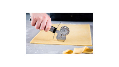 Roulette découpe-pâte double - cannelée et droite