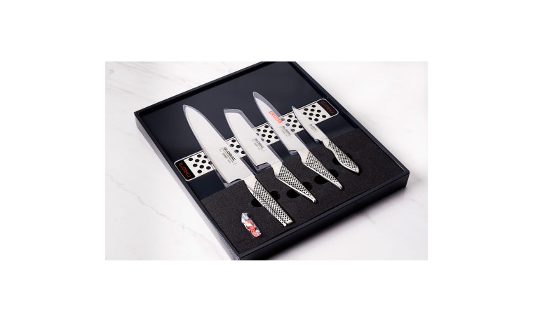 Set de 4 couteaux + barre aimantée - Set