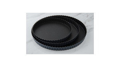Tourtière cannelée Exopan fond fixe - Diamètre 20 cm