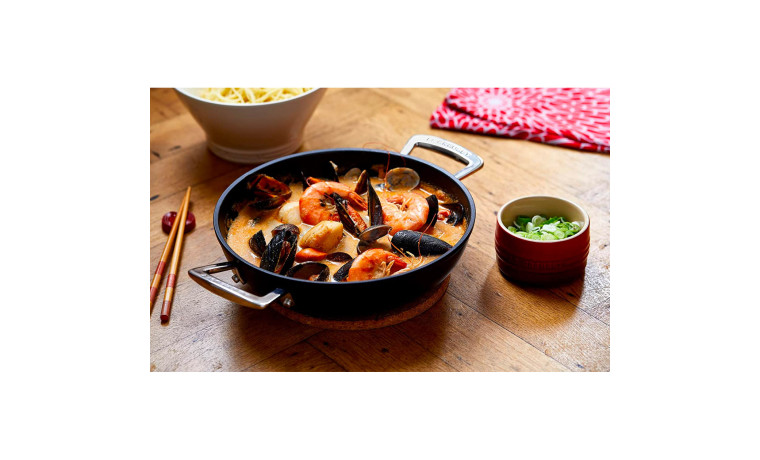 Wok anti-adhérent 30 cm induction Le Creuset - Les Forgées - Le Wok 30 cm