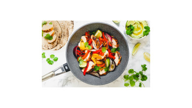Wok anti-adhésif en fonte d'aluminium 28cm