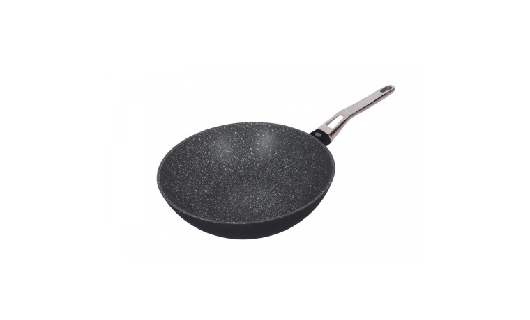 Wok anti-adhésif en fonte d'aluminium 28cm