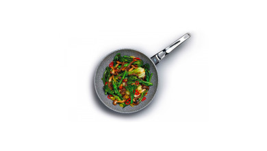 Wok anti-adhésif en fonte d'aluminium 28cm