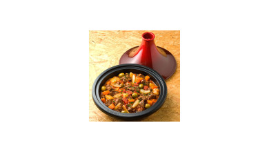 Tajine Le Creuset en fonte rouge cerise