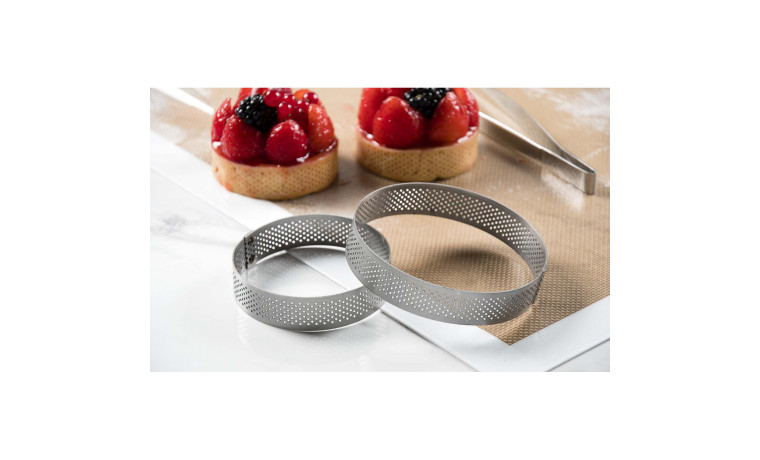Cercle à tarte perforé inox