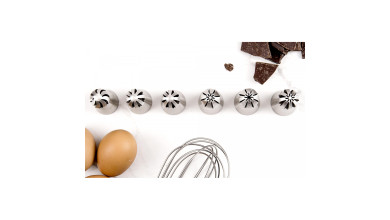 Douilles inox spéciales chantilly (set de 6) - Set de 6 douilles