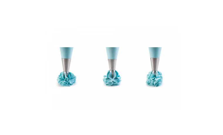 Douilles inox spéciales chantilly (set de 6) - Set de 6 douilles