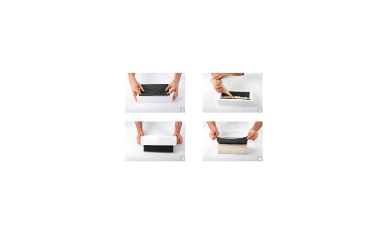 Kit moule à bûche + tapis décor Bois - Kit + tapis