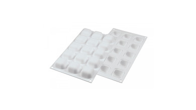Moule silicone 15 carrés bombés - Le moule