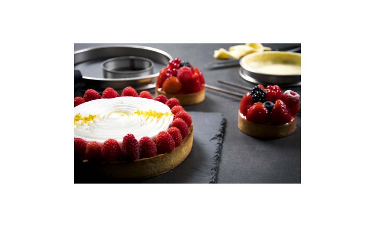 Cercle à tarte perforé inox