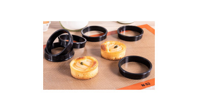 Cercles à tartes Exoglass (x6) - diamètre 8 cm - Cercles à tartes (x6) 8 cm