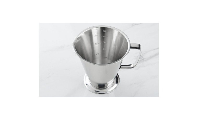 Mesure graduée inox 0,5 litre - La mesure graduée