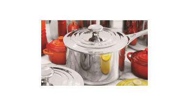 Casserole inox avec couvercle 18 cm Le Creuset Signature