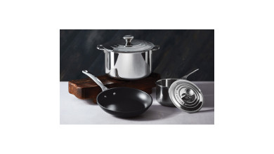 Casserole inox avec couvercle 18 cm Le Creuset Signature