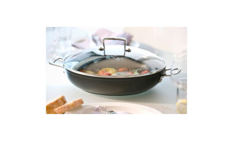 Sauteuse Provençale anti-adhérente 30 cm avec couvercle Le Creuset - Les Forgées - La Sauteuse 30 cm
