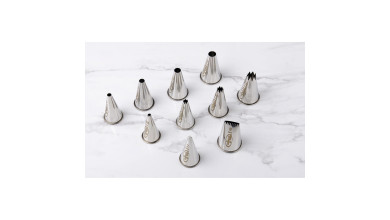 Boîte de 10 douilles inox choix du patissier - Boîte de 10 douilles