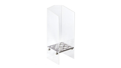 Présentoir pour cornets de glaces vides inox et plexiglas 13 trous Stöckel 509A - Le présentoir