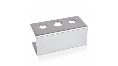 Stand de comptoir inox pour cornets de glaces 3 trous - Le support inox