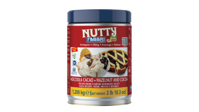Nutty Fabbri - Crème de noisettes et de cacao en gros conditionnement - Pot de 1.2 kg