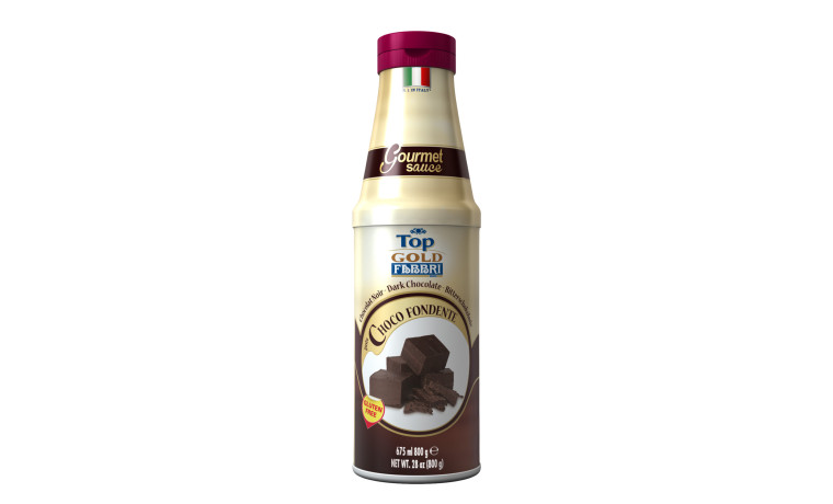 Sauce au chocolat noir Fabbri pour nappage - Bouteille de 190g