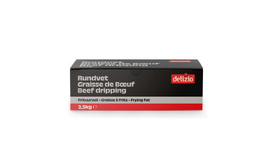 Graisse de bœuf Delizio pour fritures - Carton de 2.5kg - Etui de 2.5kg