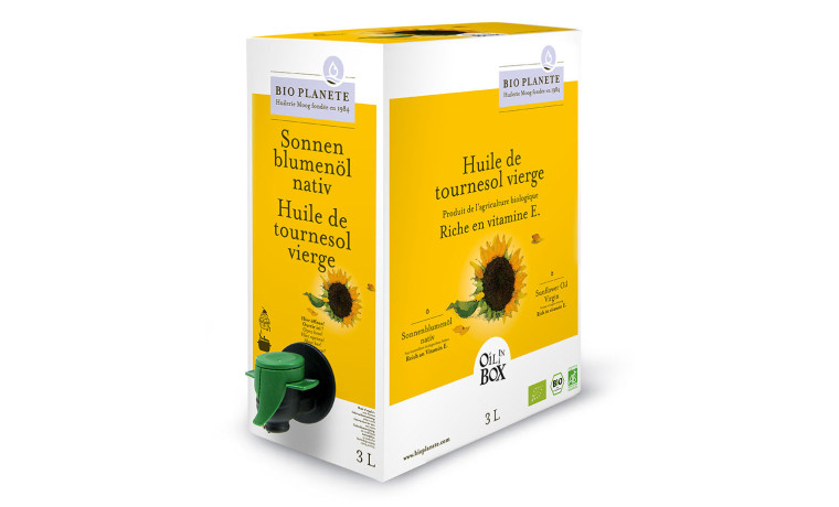 Huile de tournesol vierge bio en Bag in Box - Bag in Box 3L