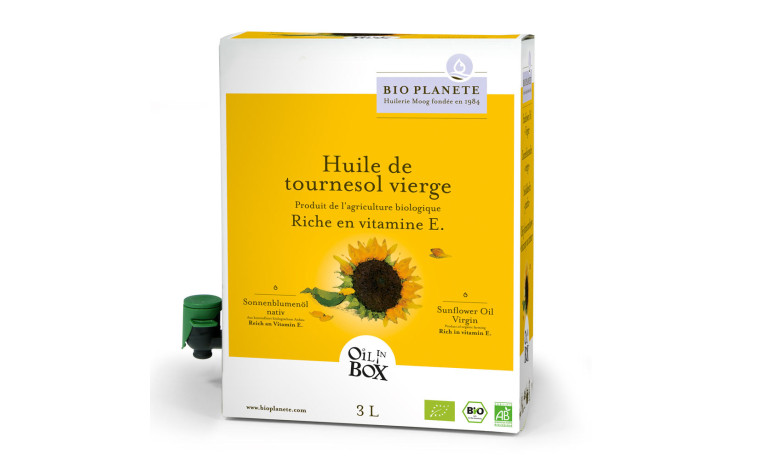 Huile de tournesol vierge bio en Bag in Box - Bag in Box 3L