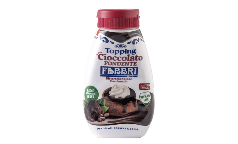Sauce au chocolat noir Fabbri pour nappage - Bouteille de 800g