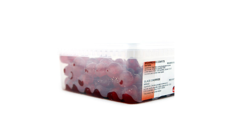 Cerises bigarreaux rouges confites 1kg - Le pot de 1kg