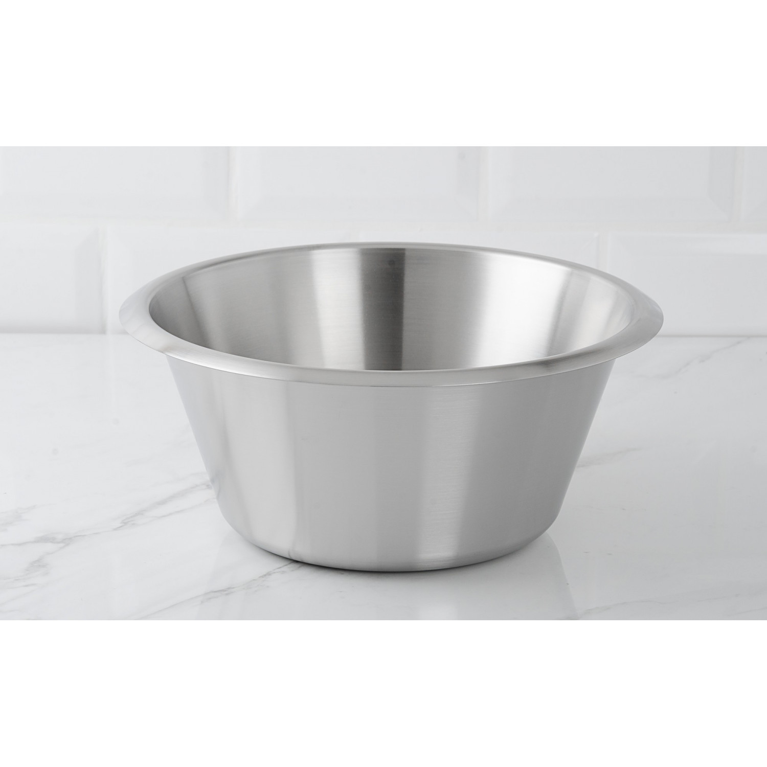 Bassine inox 24 cm fond plat - Bassine 24 cm
